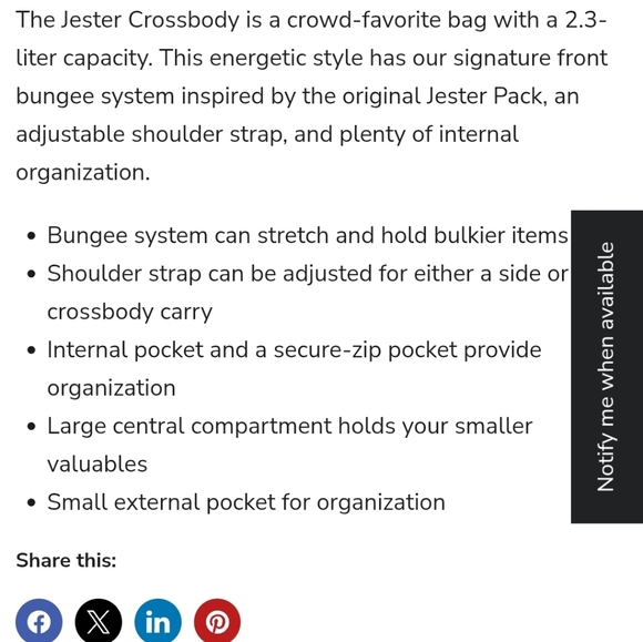 NWOT The North Face Jester Crossbody Bag - Burgundy and Orange - Picture 2 of 8